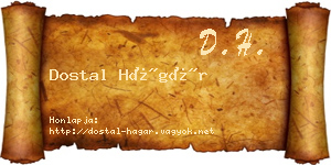 Dostal Hágár névjegykártya